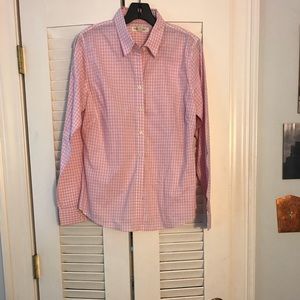 Cute pink plaid Banana Republic blouse